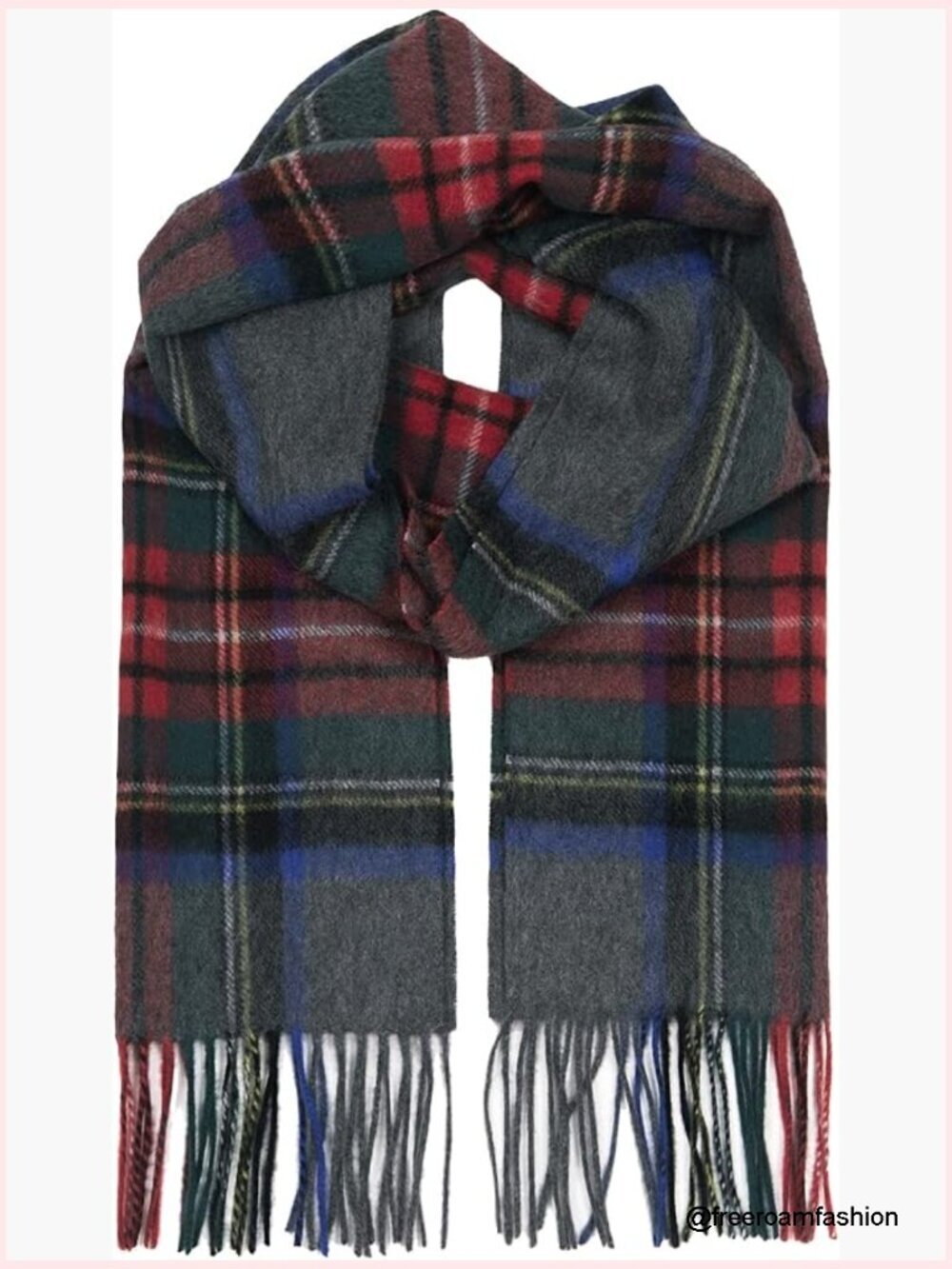 Luxury Cashmere Winter Scarf for Women Lightweight Oversized Fringed Edges Soft
